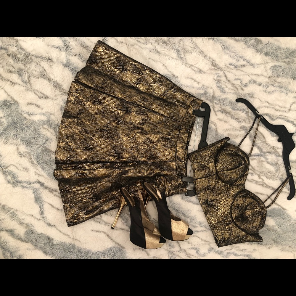 Black N Gold Two Piece